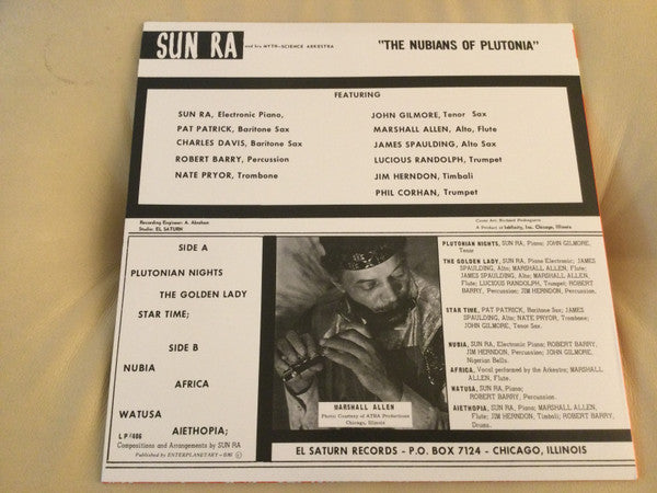 Sun Ra And His Myth-Science Arkestra* : The Nubians Of Plutonia (LP, Album, Ltd)