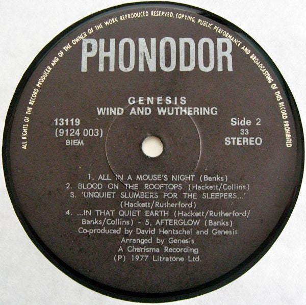 Genesis : Wind & Wuthering (LP, Album)