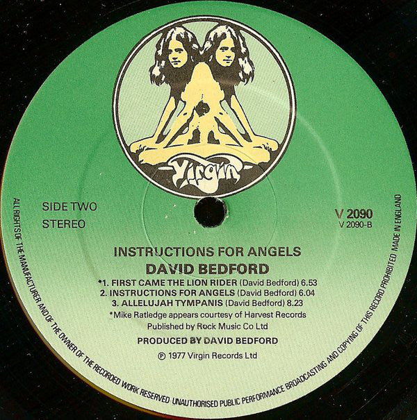 David Bedford : Instructions For Angels (LP, Album, Quad)