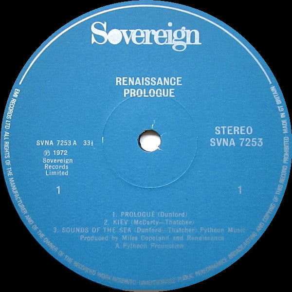 Renaissance (4) : Prologue (LP, Album, RP, Gat)