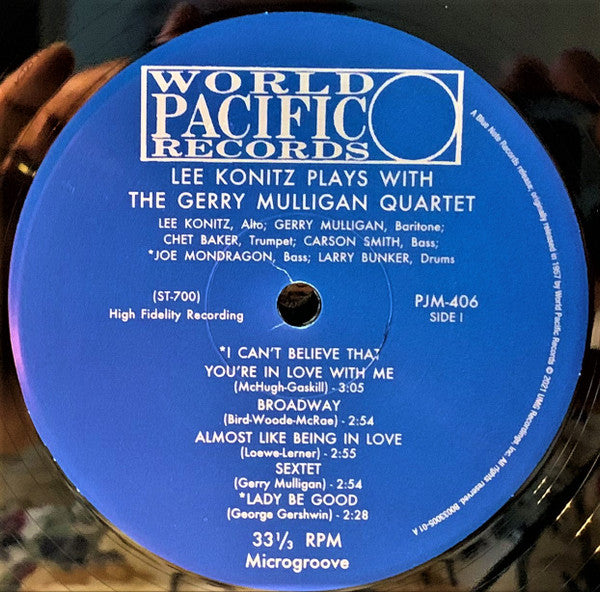 Lee Konitz Plays With Gerry Mulligan Quartet : Lee Konitz Plays With The Gerry Mulligan Quartet (LP, Album, Mono, RE, 180)