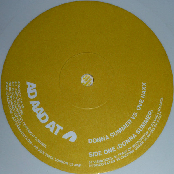 Donna Summer (2) Vs. OVe-NaXx : Donna Summer vs. Ove Naxx (LP, Album, Whi)