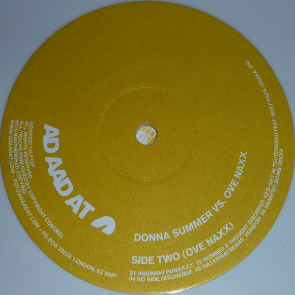 Donna Summer (2) Vs. OVe-NaXx : Donna Summer vs. Ove Naxx (LP, Album, Whi)