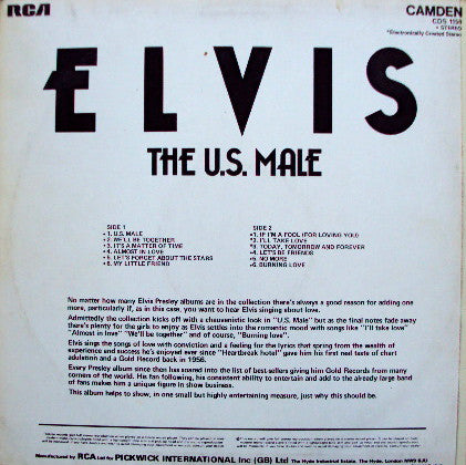 Elvis* : The U.S. Male (LP, Album, Comp)