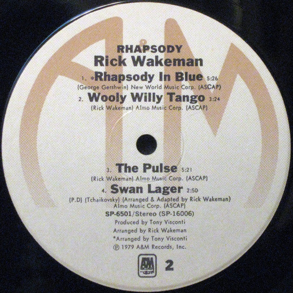 Rick Wakeman : Rhapsodies (2xLP, Album)