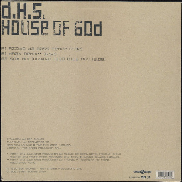 D.H.S.* : House Of God (Part 1) (12")