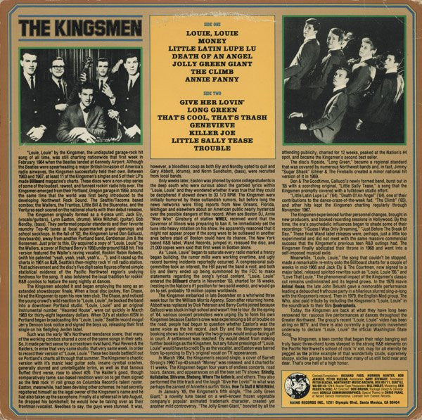 The Kingsmen : The Best Of The Kingsmen (LP, Comp)