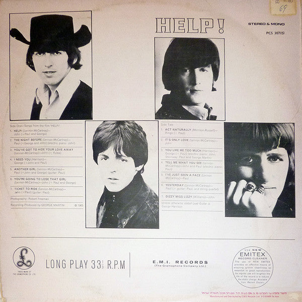 The Beatles : Help! (LP, Album, Mono, RE)