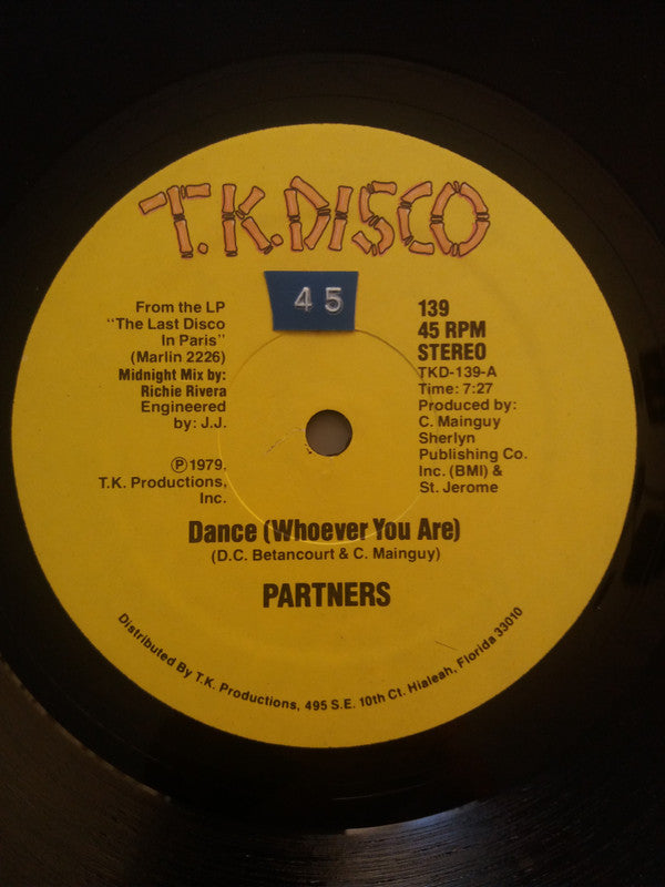 Partners : Dance (Whoever You Are) / Partners (12")