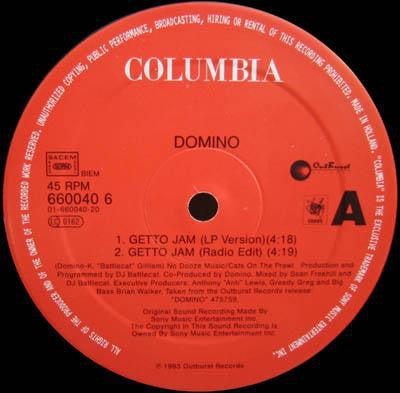 Domino : Getto Jam (12")
