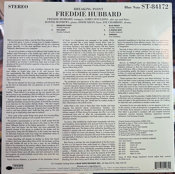 Freddie Hubbard : Breaking Point (LP, Album, RE, 180)