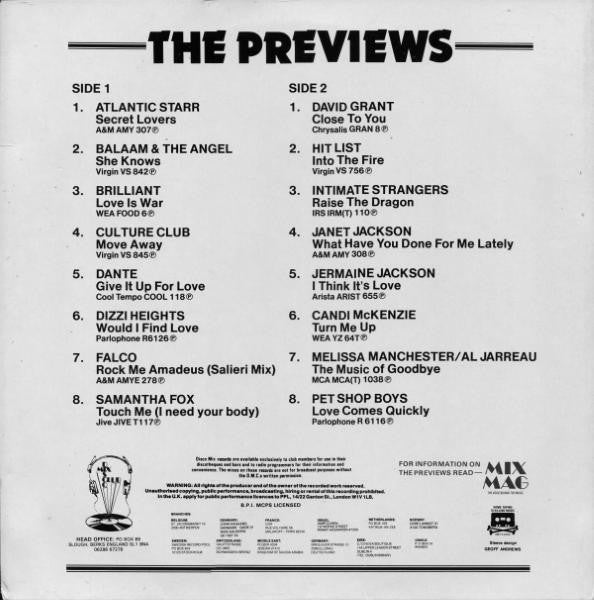 Various : March 86 - Previews (LP, Comp)