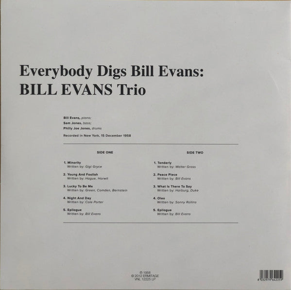 Bill Evans Trio* : Everybody Digs Bill Evans (LP, Album, RE, CLE)