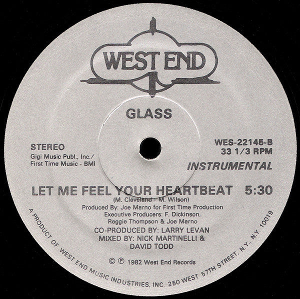 Glass (12) : Let Me Feel Your Heartbeat (12")