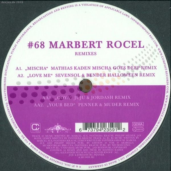 Marbert Rocel : #68 Marbert Rocel Remixes (12", EP)