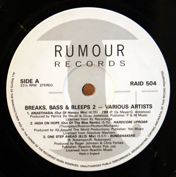 Various : Breaks, Bass & Bleeps 2 (2xLP, Comp)