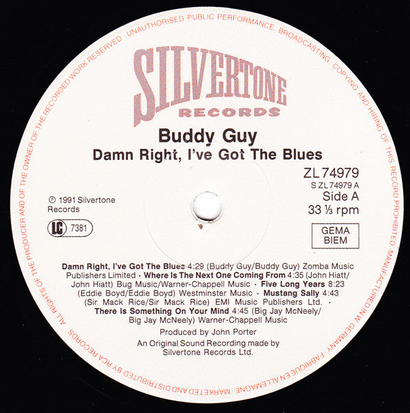 Buddy Guy : Damn Right, I've Got The Blues (LP, Album)