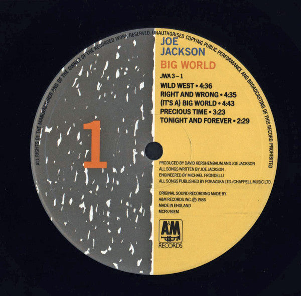 Joe Jackson : Big World (Album + LP + LP, S/Sided)