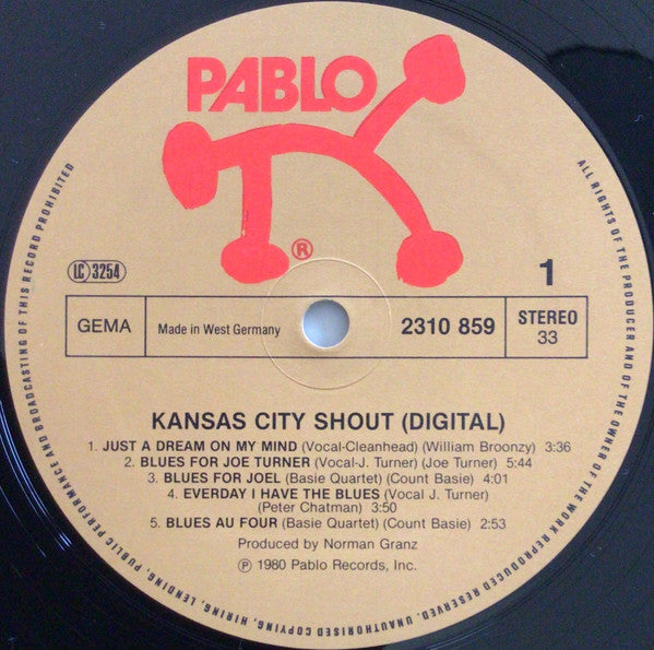 Count Basie, Big Joe Turner, Eddie "Cleanhead" Vinson : Kansas City Shout (LP, Album)