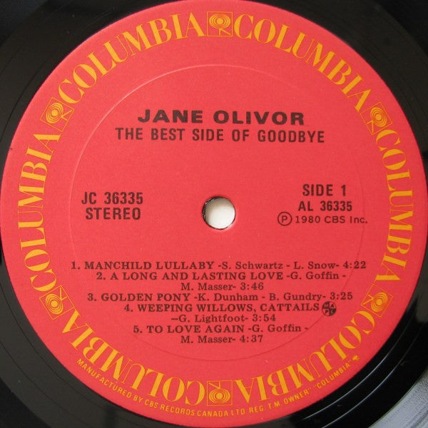 Jane Olivor : The Best Side Of Goodbye (LP, Album)