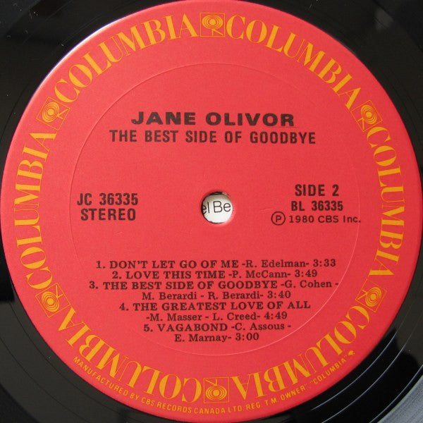 Jane Olivor : The Best Side Of Goodbye (LP, Album)