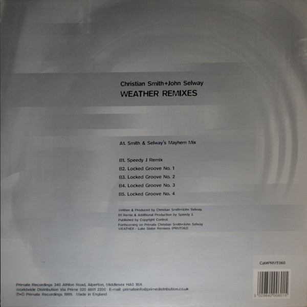 Christian Smith & John Selway : Weather Remixes (12", Cle)