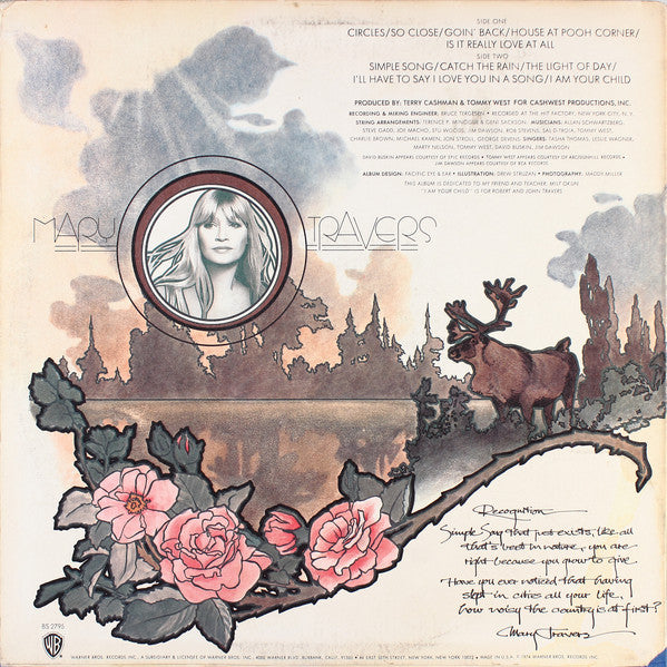 Mary Travers : Circles (LP, Album, San)