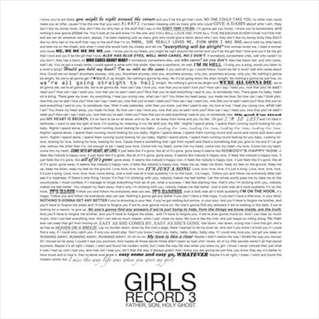 Girls (5) : Father, Son, Holy Ghost (LP, Bla + LP, Whi + Flexi, 7" + Album, Ltd)