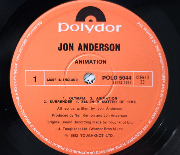 Jon Anderson : Animation (LP, Album)