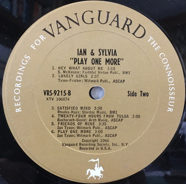 Ian & Sylvia : Play One More (LP, Album, Mono)