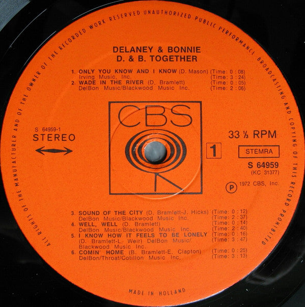 Delaney & Bonnie : D&B Together (LP, Album)