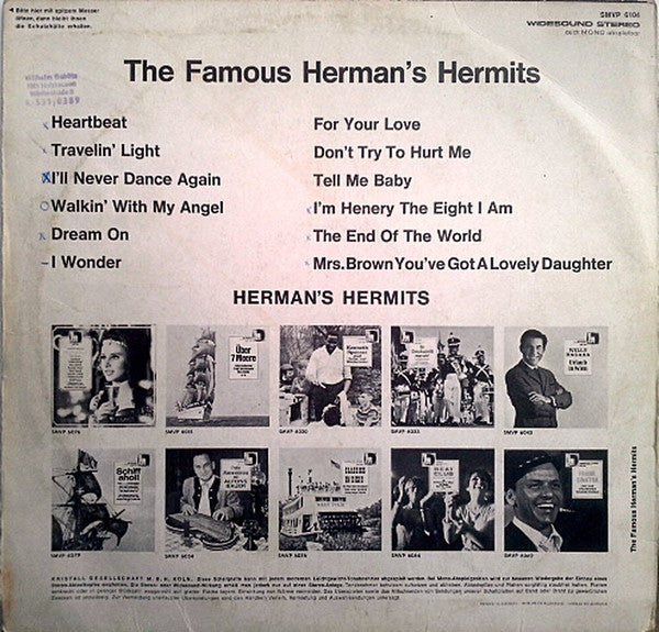 Herman's Hermits : The Famous Herman's Hermits (LP, Album, Mono)