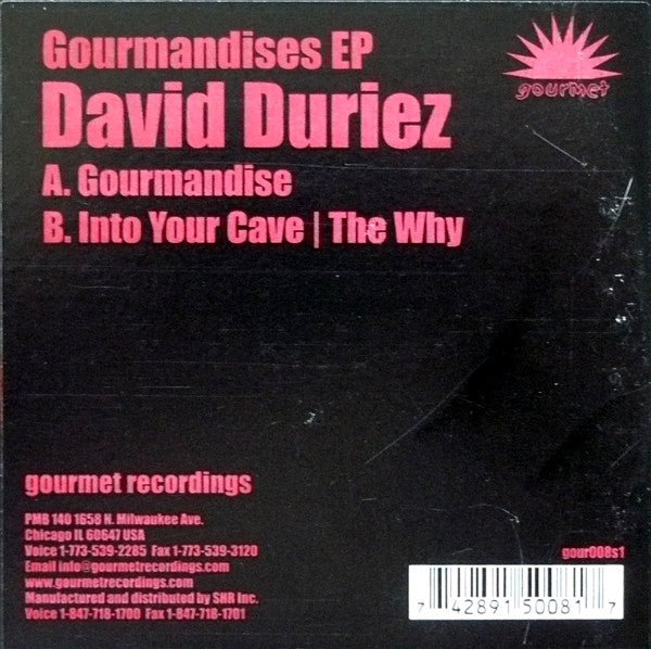 David Duriez : Gourmandises EP (12", EP)