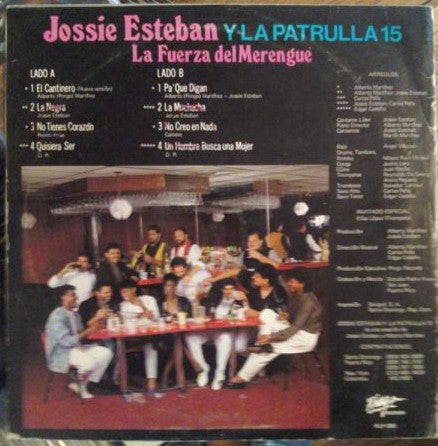 Jossie Esteban Y La Patrulla 15 : La Fuerza Del Merengue (LP, Album)