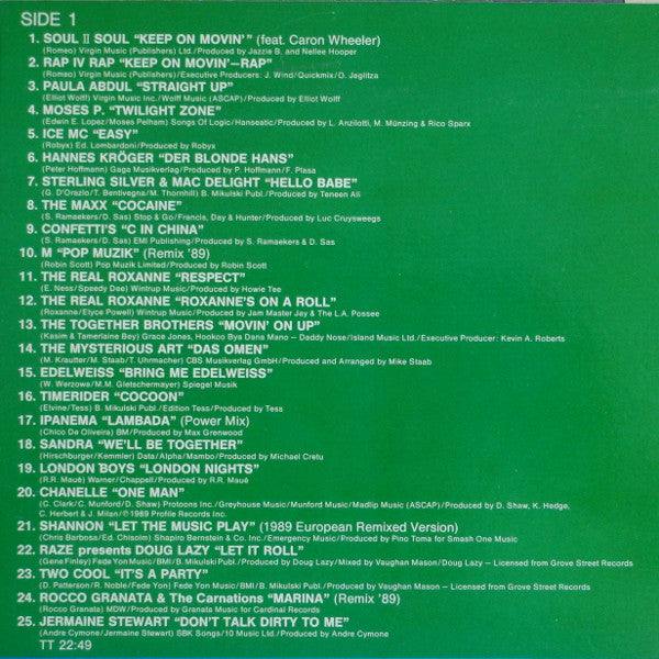 Various : Nonstop Hitmix 89/90 (LP, Mixed)