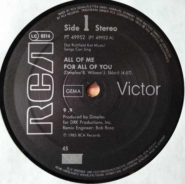 9.9 : All Of Me For All Of You (12")