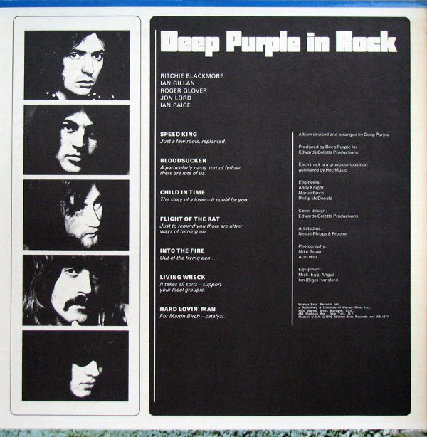 Deep Purple : In Rock (LP, Album, Gat)