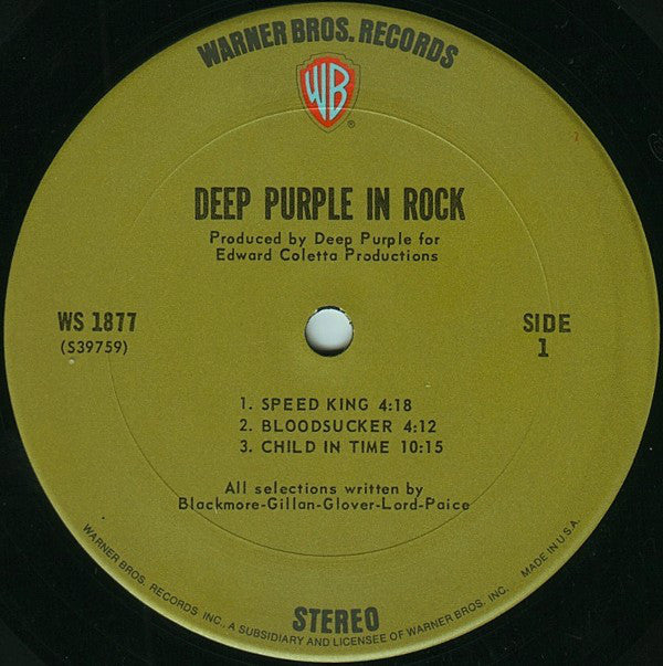 Deep Purple : In Rock (LP, Album, Gat)