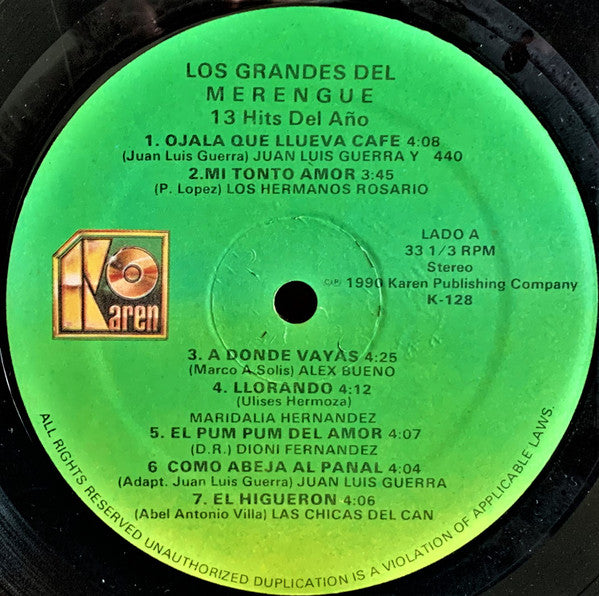 Various : Los Grandes Del Merengue / 13 Hits Del Año (LP, Comp)