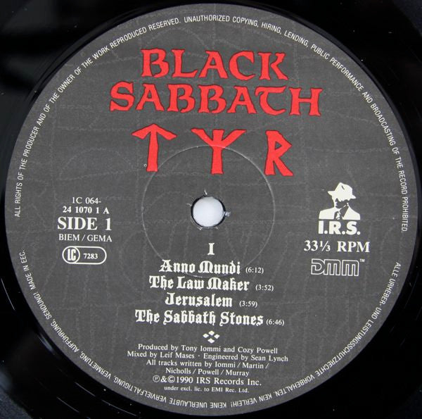 Black Sabbath : Tyr (LP, Album)