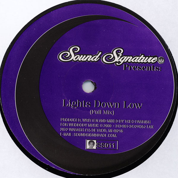 Theo Parrish : Lights Down Low (12")