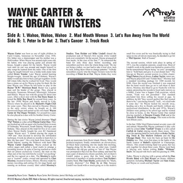 Wayne Carter And Organ Twisters : Wayne Carter And Organ Twisters (LP, Album, Ltd)