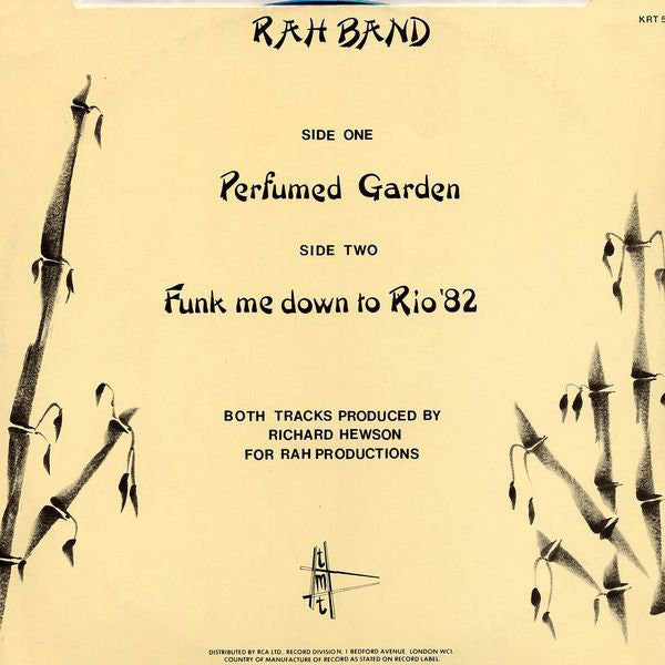 RAH Band : Perfumed Garden / Funk Me Down To Rio '82 (12")