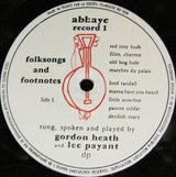 Gordon Heath And Lee Payant : Folksongs And Footnotes (LP, Album)