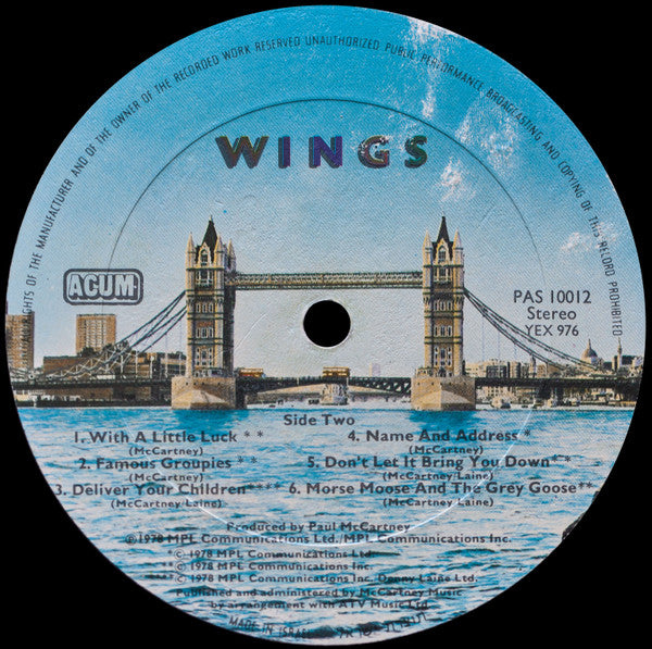 Wings (2) : London Town (LP, Album)