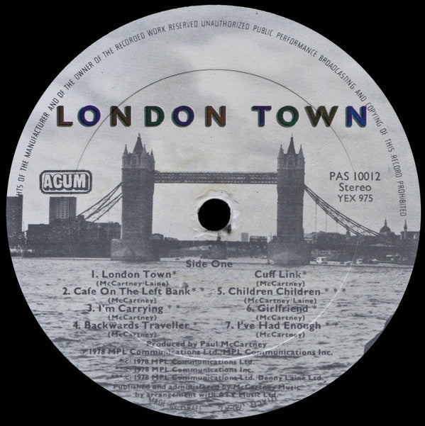 Wings (2) : London Town (LP, Album)