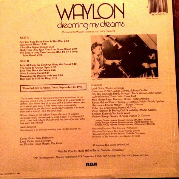 Waylon* : Dreaming My Dreams (LP, Album, RE)