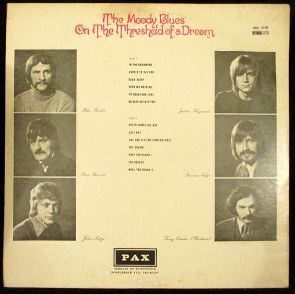 The Moody Blues : On The Threshold Of A Dream (LP, Album)