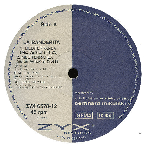 La Banderita : Mediterranea (12")