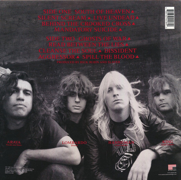 Slayer : South Of Heaven (LP, Album, RE, RM, 180)
